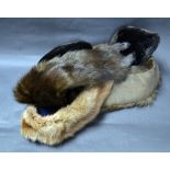 Assorted fur hats and stoles, including