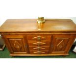 Contemporary fruitwood sideboard of cupb