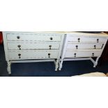 Two painted chests of drawers