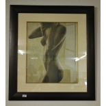 A pair of large contemporary framed, fem