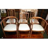 A pair of Edwardian inlaid mahogany tub