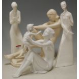 Two Royal Doulton Reflections figures; Tenderness HN2713 and Sympathy HN2876;