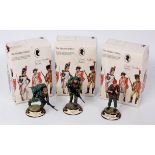 Chas Stadden Studios White metal military figure group, 3 boxed examples, to include No.