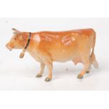 Britains, very rare uncatalogued post-war Jersey cow with bell, appears correct and almost mint,