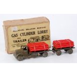 Britains Set 1879, 00 Scale, Lorry with gas cylinders, 1940-46 version,