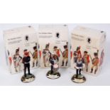 Chas Stadden Studios, White metal military figure group, 3 boxed examples to include No.30 N.C.