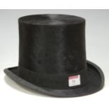 An Edwardian brushed  velvet top hat by GA Dunne & Co