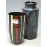 A 1960s Italian studio pottery vase together with a West German pottery vase (2)