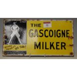 An early 20th century enamel advertising sign 'The Gascoigne Milker'