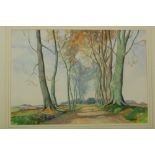 Van Gill - Pair of rural landscape, watercolours, each signed,
