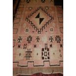 A Moroccan Ourika Berber woollen rug 338x141cm