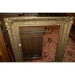 A late Victorian giltwood and gesso picture frame (re-gilded),