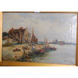 W Chambler - Bringing home the catch, oil on canvas, signed lower right,