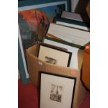 A quantity of assorted pictures and prints to include topographical etchings