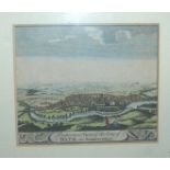 Assorted pictures and prints to include; perspective view of the City of Bath colour engraving,