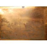 A pair of original 19th century copper engravers plates depicting view of Chalfont House, Bucks,