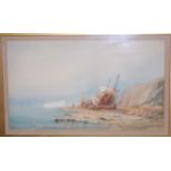 Late 19th century school - Harbour scene, watercolour,