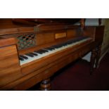 A 19th century mahogany and ebony inlaid square piano by Gunther & Horwood, Pratt Place,