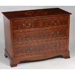 A William & Mary style oyster veneered squarefront chest,