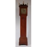 George Bucke of Bungay - late 18th century oak longcase clock, having a square brass dial (11"),
