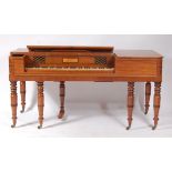 An early 19th century mahogany and ebony strung square piano by Gunther & Horwood of Camden Town,