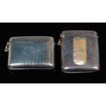 An Edwardian silver pocket vesta, of rectangular form,