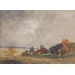 Henry Franks Waring - Sheep grazing in an extensive landscape, watercolour, signed lower left,