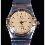 A ladies Omega Constellation steel cased quartz wristwatch,