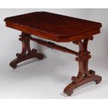 An early Victorian mahogany centre table, the top having canted corners,