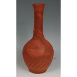 A Japanese Meiji period (1868-1912) Tokoname ware pottery vase,