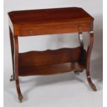 A mahogany and rosewood crossbanded book-table, in the Regency manner,