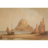 Charles Hannaford (1863-1955) - St Michaels Mount, watercolour, signed and titled lower right,