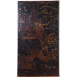 A large Chinese painted panel,