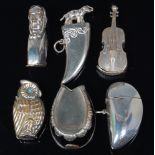 A Victorian silver plated novelty vesta case,