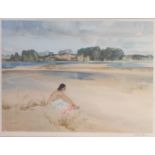 William Russell Flint (1880-1969) - Anne-Marie by the Loire, Fine Art Trade Guild lithograph,