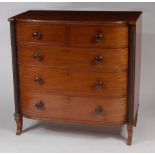 A Regency mahogany bowfront chest,