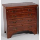 A figured walnut and crossbanded bachelors chest, in the early 18th century style,