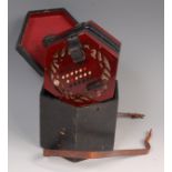 A rosewood 48 button concertina by Lachenal & Co, numbered 59247,