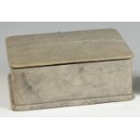 A 1930s shagreen veneered table cigar box, of good size, having rounded corners with hinged lid, w.