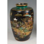 A 1930s Carltonware New Mikado ceramic vase, retailed by R.