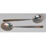 A pair of Art Deco silver salad servers, by Hukin & Heath, Birmingham 1924,