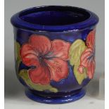 A mid-20th century Moorcroft Anemone pattern pottery jardiniere, of small proportions,