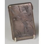 An early 20th century silver pocket cigarette case,