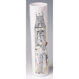 A Rosenthal Studioline porcelain cylindrical vase, decorated with courtship scene by Peynet,