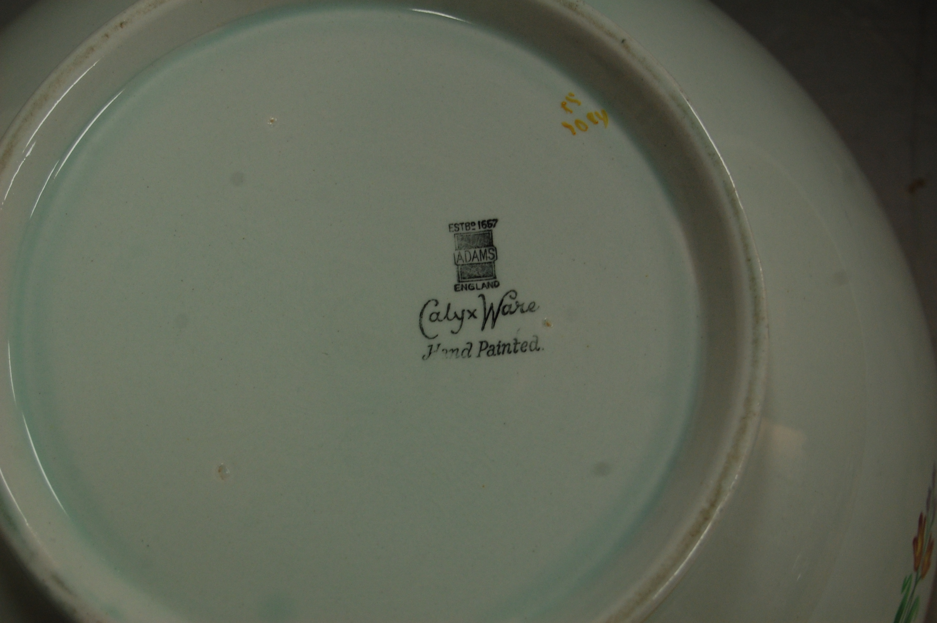 A box of miscellaneous china to include a large Adams Calyx ware bowl in the Chinese style, - Image 3 of 10