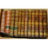 A collection of 18th century leather bindings,