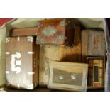 A collection of wooden boxes to include; olive wood, rosewood,