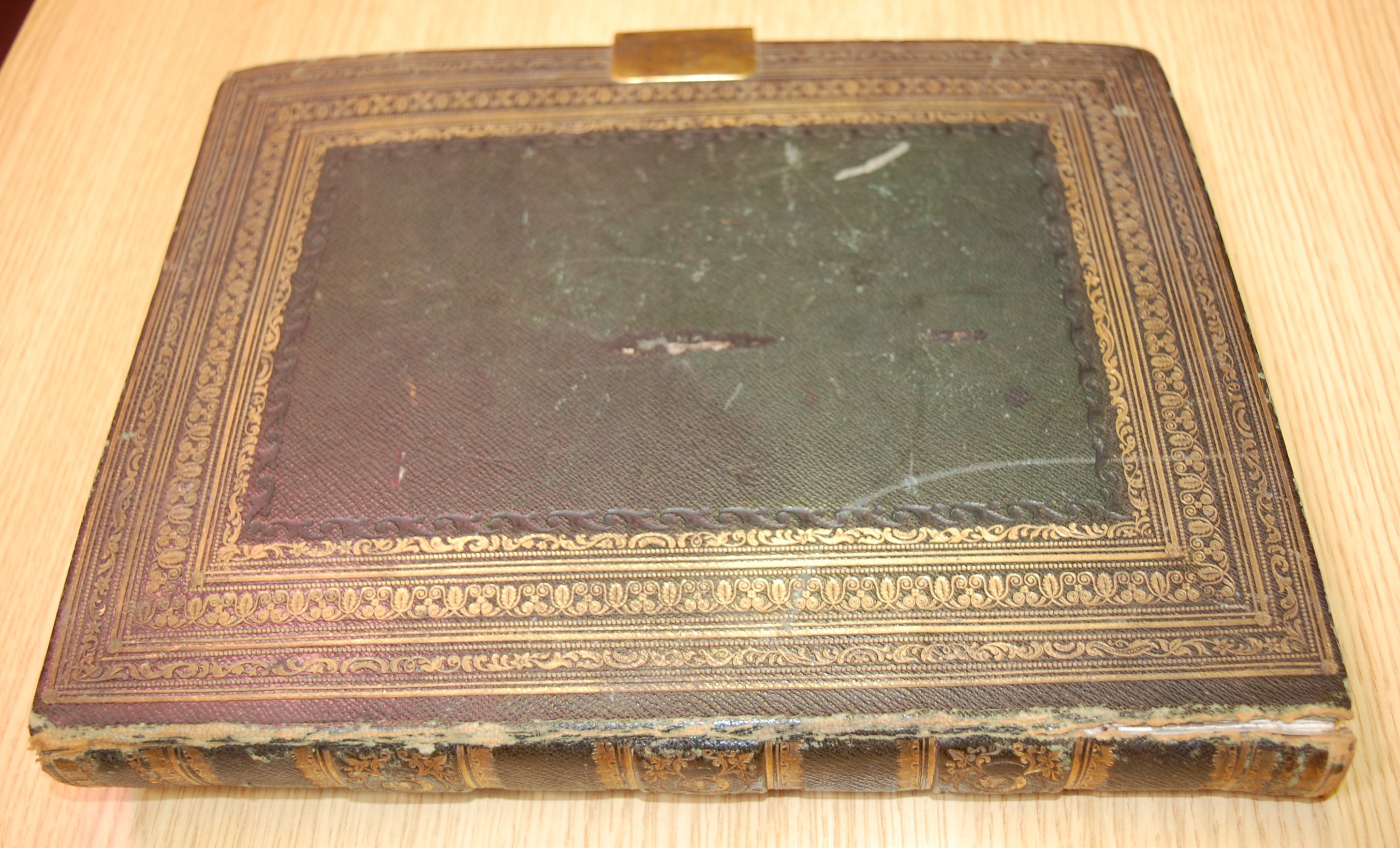 19th century 4to album containing manuscript entries, watercolour and pencil sketches,