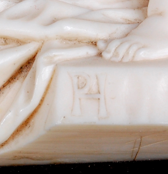 Attributed to Paul Heermann (1673-1732) - Cupid pissing, ivory relief carving, - Image 4 of 18