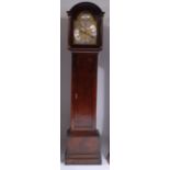 Mark Hawkins of Bury St Edmunds mid 18th century oak cased longcase clock,